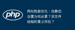 网站性能优化：伪静态设置为何必要？双文件结构的意义何在？