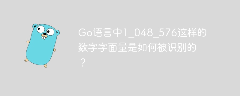 go语言中1_048_576这样的数字字面量是如何被识别的？
