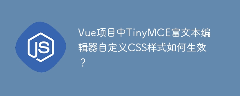 Vue项目中TinyMCE富文本编辑器自定义CSS样式如何生效?