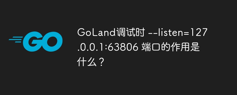 goland调试时 --listen=127.0.0.1:63806 端口的作用是什么？
