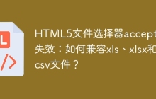 HTML5文件选择器accept属性失效：如何兼容xls、xlsx和csv文件？