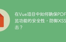 在Vue项目中如何确保PDF预览功能的安全性，防御XSS攻击？