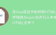 在Vue项目中如何将HTML文件转换为npm包并引入本地HTML文件？