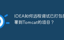 IDEA如何远程调试已打包部署到Tomcat的项目？