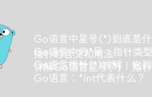 Go语言中星号(*)到底是什么意思？
Go语言中的*号：指针类型详解
Go语言指针(*)详解：它到底代表什么？
Go语言：*int代表什么？指针的含义和用法
详解Go语言星号(*)：指针类型及其用法