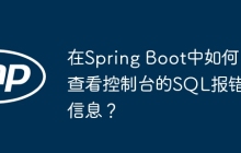 在Spring Boot中如何查看控制台的SQL报错信息？
