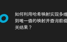 如何利用哈希映射实现多维度到唯一值的映射并查询前缀相关结果？
