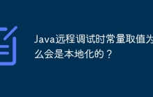 Java远程调试时常量取值为什么会是本地化的？