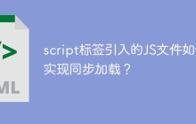 script标签引入的JS文件如何实现同步加载？