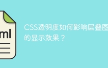 CSS透明度如何影响层叠图片的显示效果？