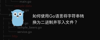 如何使用Go语言将字符串转换为二进制并写入文件？