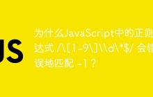 为什么JavaScript中的正则表达式 /\[1-9\]\\d\*$/ 会错误地匹配 -1？