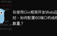 在使用Gin框架开发Web应用时，如何配置80端口的线程数量？