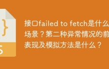 接口failed to fetch是什么场景？第二种异常情况的前端表现及模拟方法是什么？