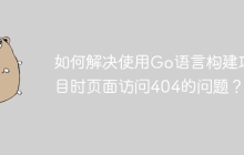 如何解决使用Go语言构建项目时页面访问404的问题？