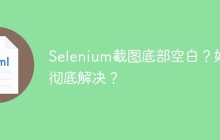 Selenium截图底部空白？如何彻底解决？