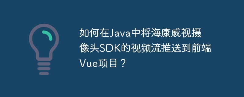 如何在Java中将海康威视摄像头SDK的视频流推送到前端Vue项目?