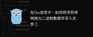 在Go语言中，如何将字符串转换为二进制数据并写入文件？