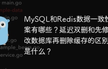 MySQL和Redis数据一致性方案有哪些？延迟双删和先修改数据库再删除缓存的区别是什么？