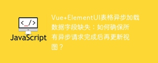 Vue+ElementUI表格异步加载数据字段缺失：如何确保所有异步请求完成后再更新视图？