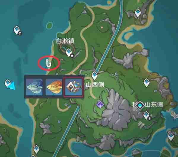 《原神》灰河渡手钓鱼地点分布图 灰河渡手精炼材料钓鱼点位攻略