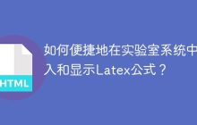 如何便捷地在实验室系统中录入和显示Latex公式？