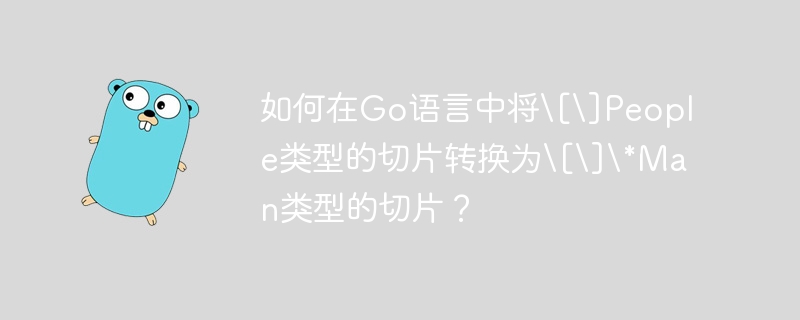 如何在Go语言中将[]People类型的切片转换为[]*Man类型的切片？-小浪学习网