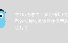 在Go语言中，如何将接口类型的切片转换为具体类型的切片？