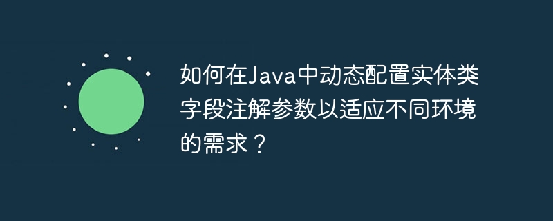 如何在Java中動(dòng)態(tài)配置實(shí)體類字段注解參數(shù)以適應(yīng)不同環(huán)境的需求？-小浪學(xué)習(xí)網(wǎng)
