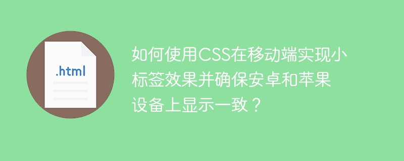 如何使用CSS在移动端实现小标签效果并确保安卓和苹果设备上显示一致？-小浪学习网