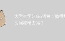 大学生学习Go语言：值得投入时间和精力吗？