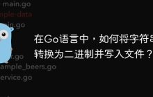 在Go语言中，如何将字符串转换为二进制并写入文件？