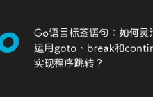 Go语言标签语句：如何灵活运用goto、break和continue实现程序跳转？