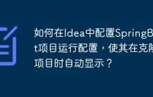 如何在Idea中配置SpringBoot项目运行配置，使其在克隆项目时自动显示？