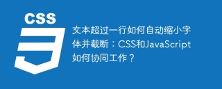文本超过一行如何自动缩小字体并截断：CSS和JavaScript如何协同工作？