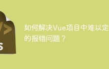 如何解决Vue项目中难以定位的报错问题？