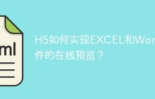 H5如何实现EXCEL和Word文件的在线预览？