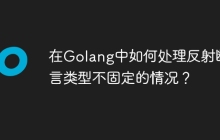 在Golang中如何处理反射断言类型不固定的情况？