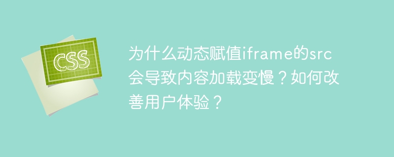 为什么动态赋值iframe的src会导致内容加载变慢？如何改善用户体验？
