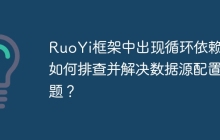 RuoYi框架中出现循环依赖，如何排查并解决数据源配置问题？