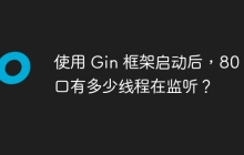 使用 Gin 框架启动后，80 端口有多少线程在监听？