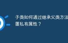 子类如何通过继承父类方法设置私有属性？