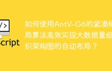 如何使用AntV-G6的紧凑树布局算法高效实现大数据量组织架构图的自动布局？