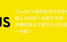 TinyMCE插件是否支持文件拖拽上传功能？如果不支持，有哪些解决方案可以实现这一功能？