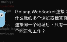 Golang WebSocket连接：为什么我的多个浏览器标签页连接同一个地址后，只有一个能正常工作？