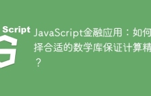 JavaScript金融应用：如何选择合适的数学库保证计算精度？