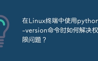 Wie löste ich Berechtigungsprobleme bei der Verwendung von Python -Verssionsbefehl im Linux Terminal?