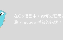 在Go语言中，如何处理无法通过recover捕获的错误？