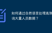 如何通过自然语言处理高效查询大量人员数据？
