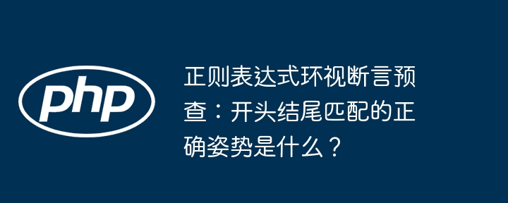 正則表達式環視斷言預查：開頭結尾匹配的正確姿勢是什么？-小浪學習網